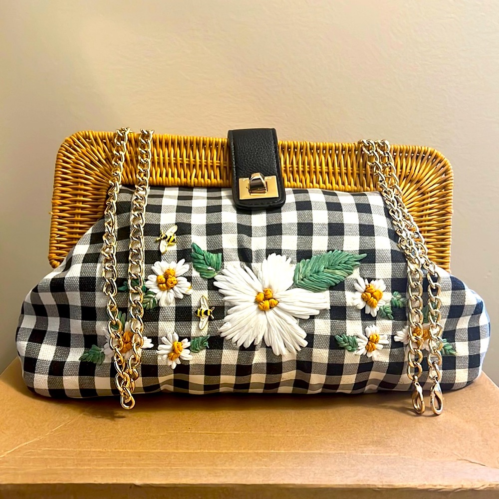 Betsy Johnson Bumblebee Wicker Bag